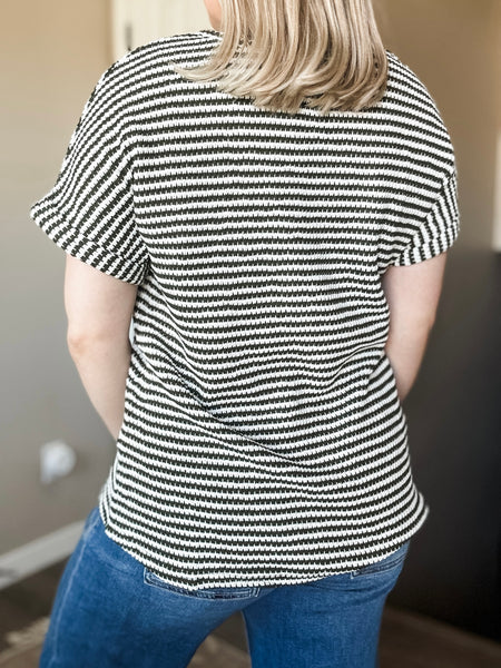 PREORDER Fern Textured Short Sleeve Top