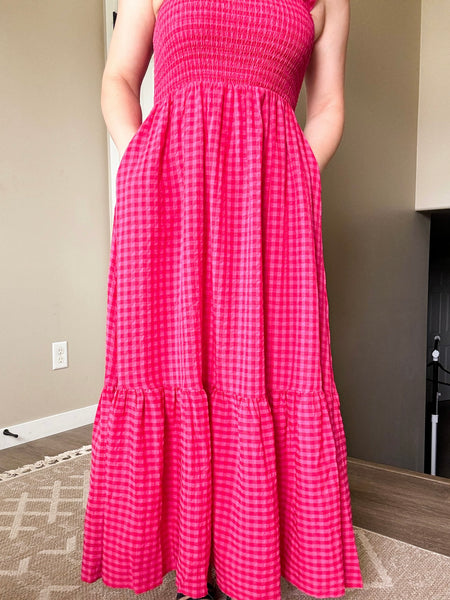 PREORDER Zinnia Gingham Maxi Dress