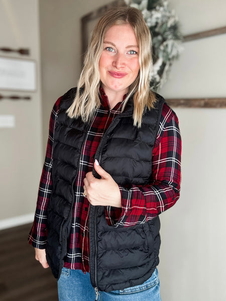 Ember Plaid Button Up