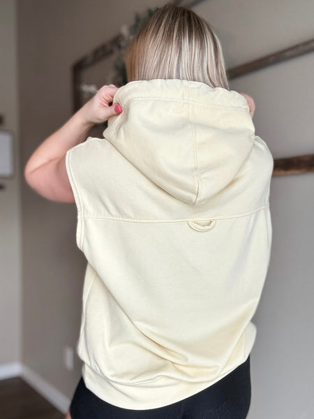 Vaela French Terry Sleeveless Hoodie