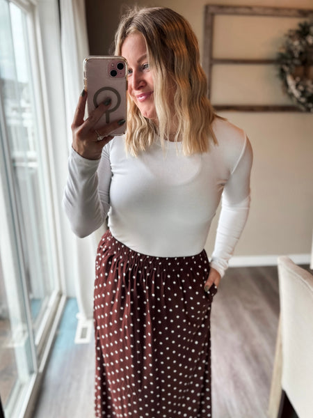 PREORDER Lovett Polka Dot Lace Skirt