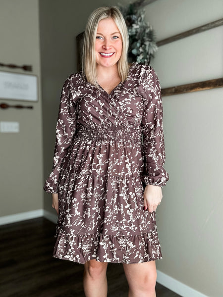 Taliah Tiered Floral Dress
