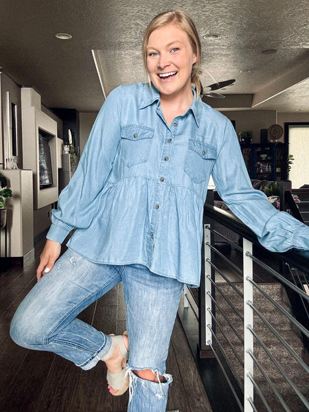 Shammy Chambray Top
