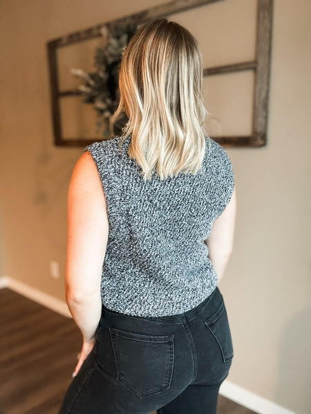 Ginny Sweater Vest Tank - Black