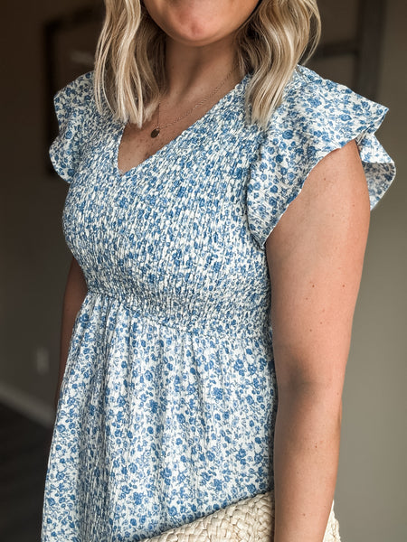Sereia Smocked Babydoll Dress