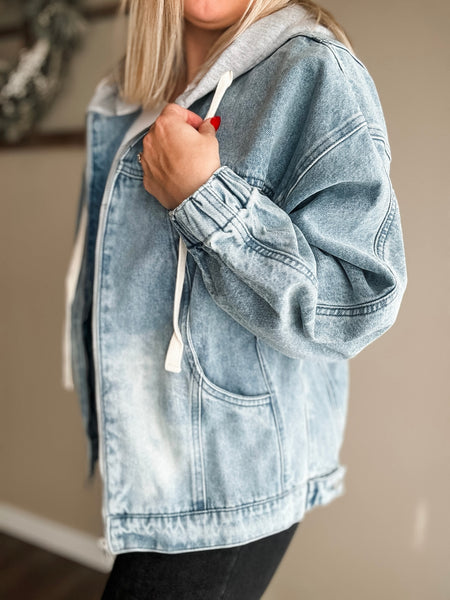 Lindie Mineral Wash Hoodie Jacket