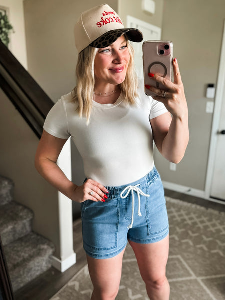 PREORDER Rainier Drawstring Denim Shorts