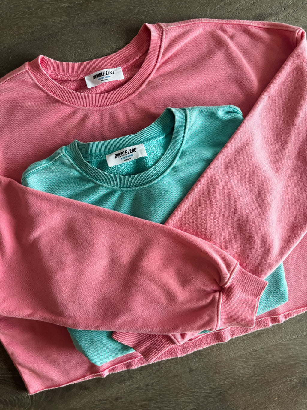 Brightside Cropped Crewneck - Pink - SIZE SMALL