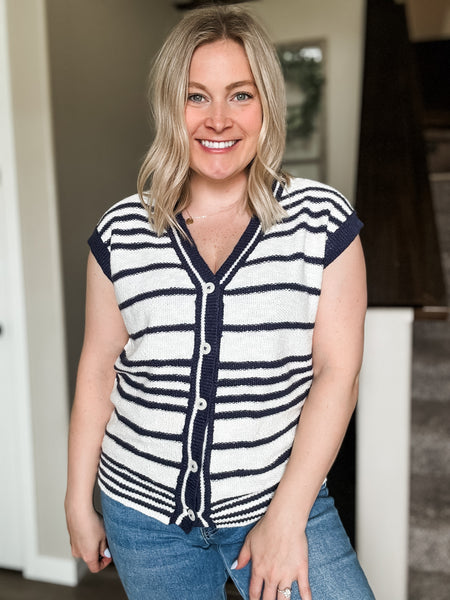 PREORDER Harlie Stripe Sweater Vest