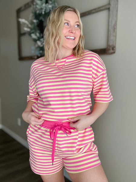 PREORDER Kensley Striped Shorts Set