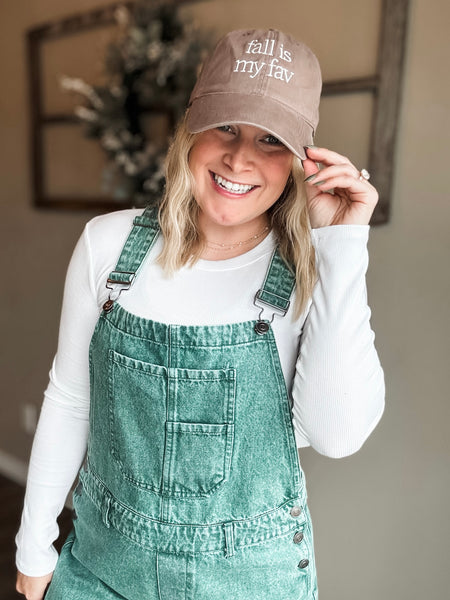 Fall Is My Fav Embroidered Baseball Cap