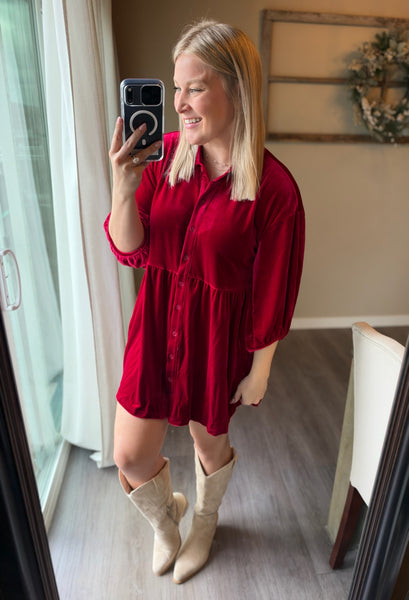 PREORDER Cressida Velvet Tunic Dress