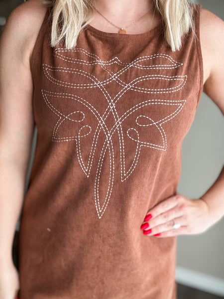 PREORDER Laredo Corduroy Stitch Dress