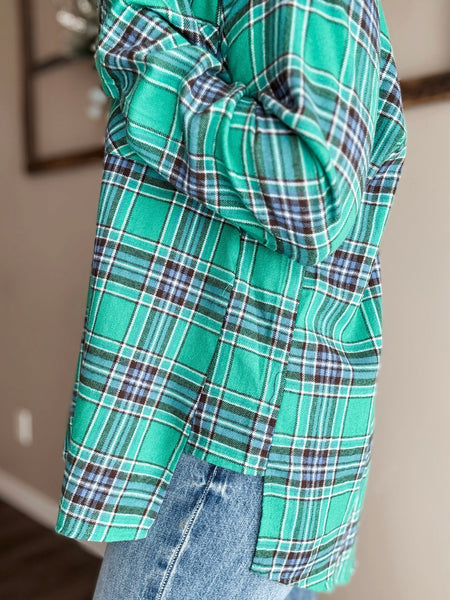 Wellesley Plaid Button Down Top