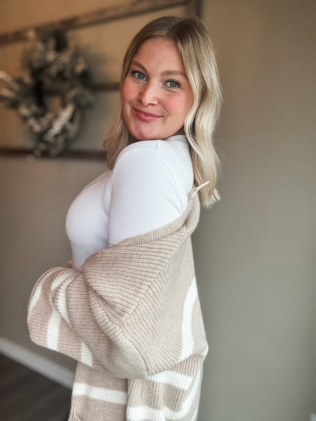 Marenna Stripe Maxi Cardigan