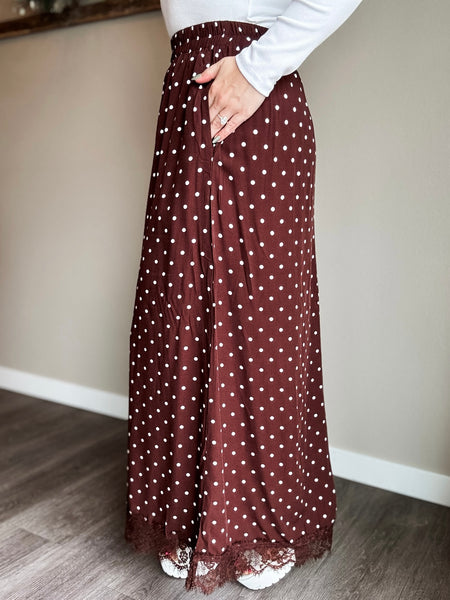 PREORDER Lovett Polka Dot Lace Skirt