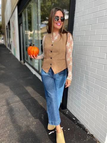 Manhattan Button Vest - SIZE SMALL