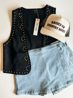 Cheyenne Studded Suede Vest