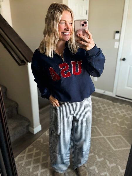 Tully Stripe Wide Leg Pants