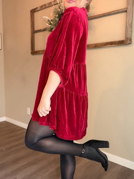PREORDER Cressida Velvet Tunic Dress