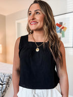 Newport Linen Square Neck Tank