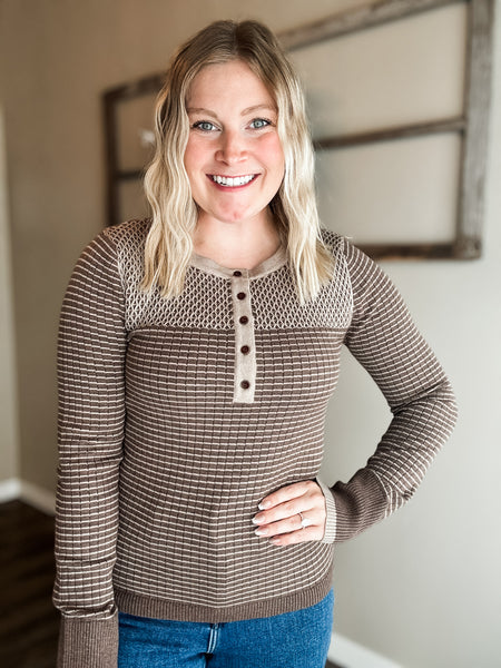 Luxley Contrast Thermal Top - Mocha