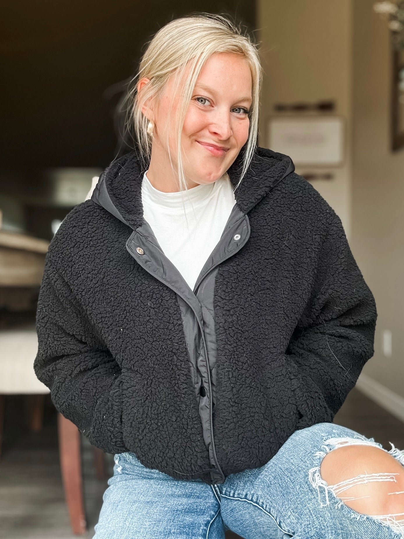 Kiona Cozy Jacket - Black