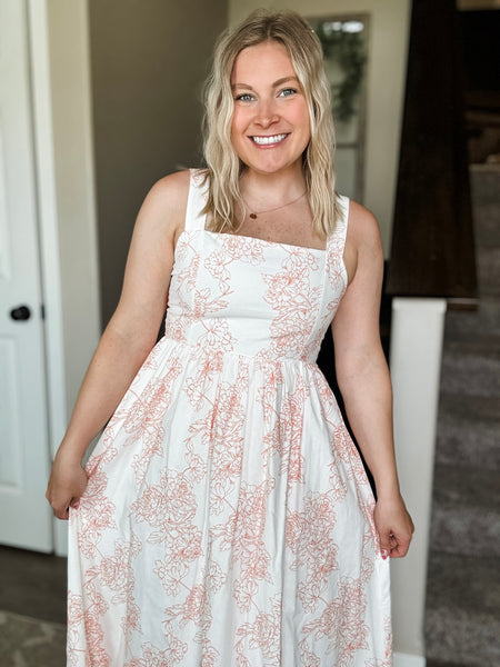 Chloe Sleeveless Midi Dress - Orange