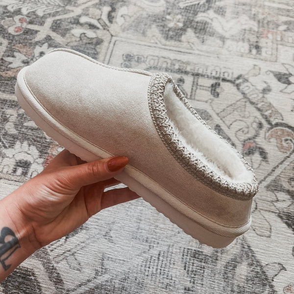 Tazla Slipper - Cream - SIZE 6