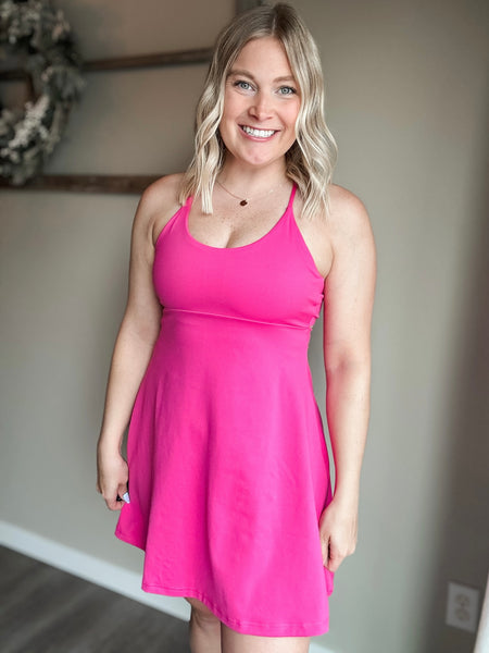 Crosscourt Activewear Dress - Pink