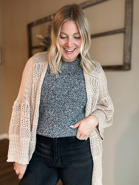Kairi Netted Cardigan - Beige