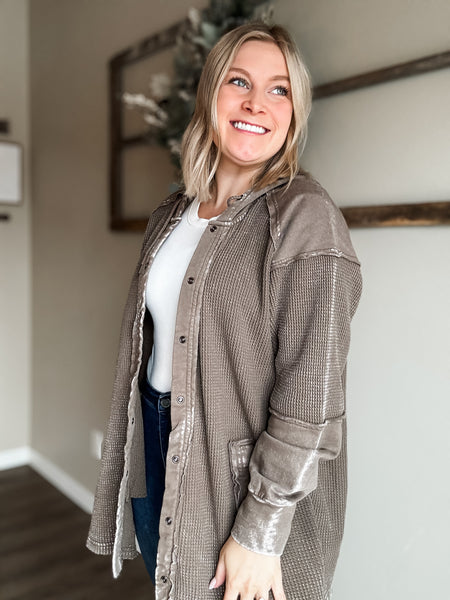 Quinley Waffle Knit Hoodie