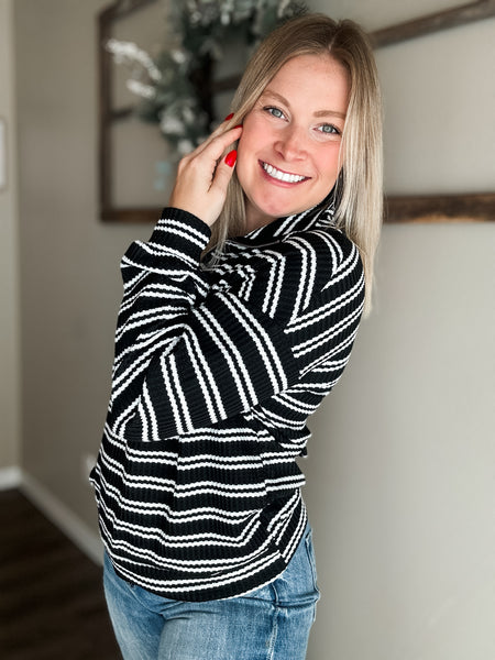 PREORDER Wynn Stripe Zip Pullover