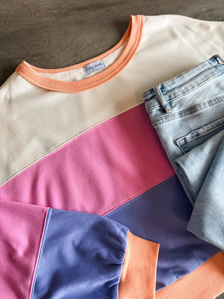 PREORDER Sweet Daydream Colorblock Pullover