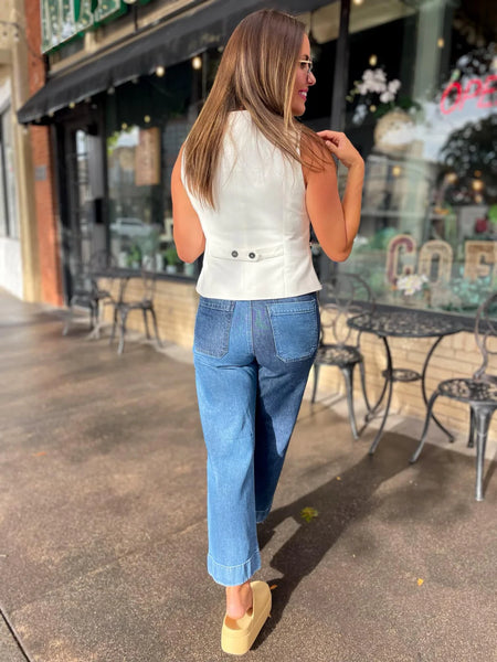 Manhattan Button Vest - SIZE SMALL