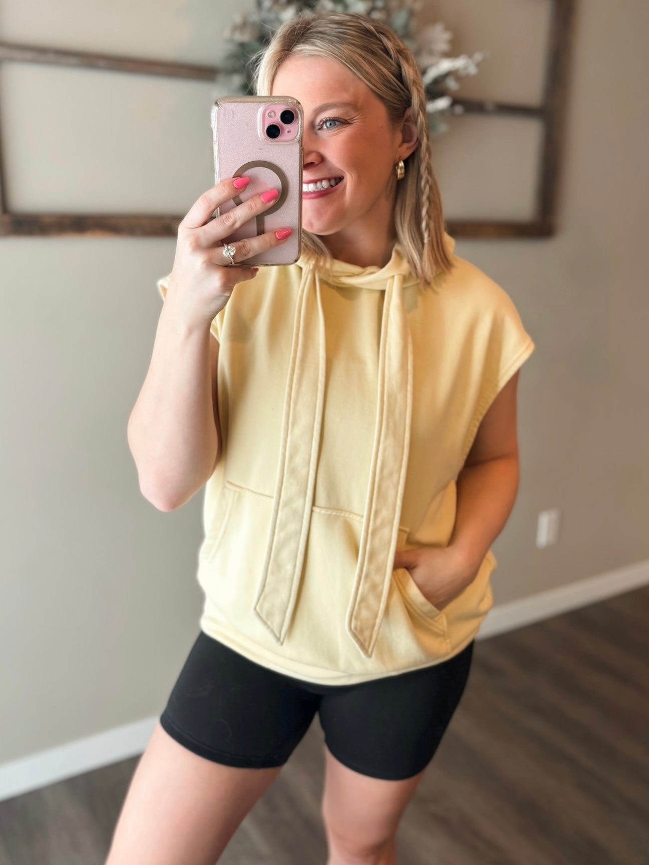 Vaela French Terry Sleeveless Hoodie