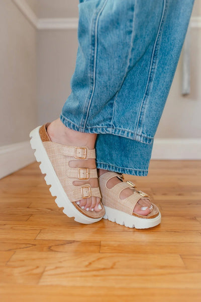 Threes Company Raffia Sandal - SIZE 10