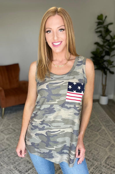 Camouflage Flag Pocket Tank