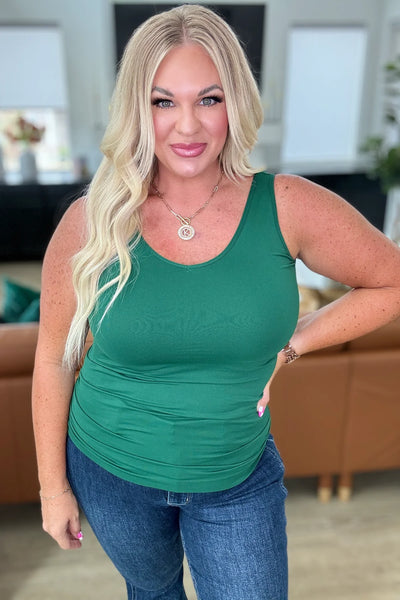 Willow Reversible Seamless Tank - Dark Green