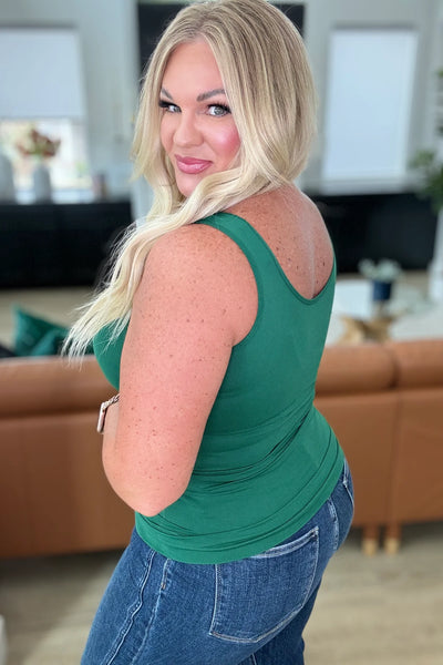 Willow Reversible Seamless Tank - Dark Green