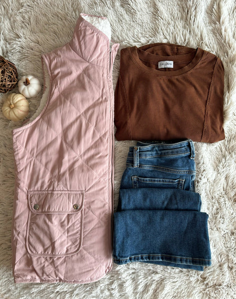 PREORDER Ansley Reversible Sherpa Vest