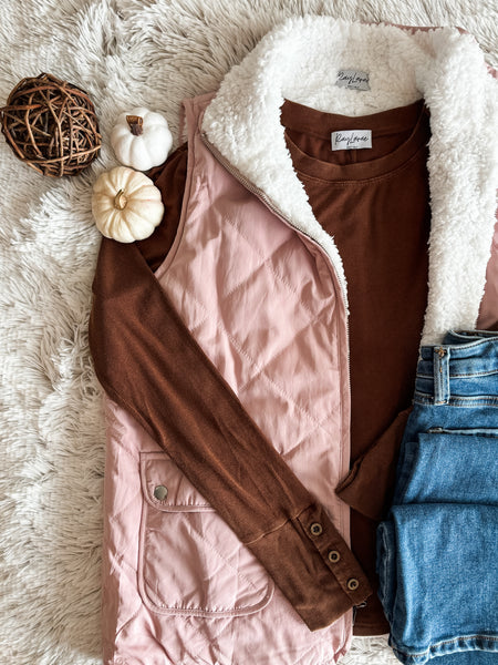 PREORDER Ansley Reversible Sherpa Vest