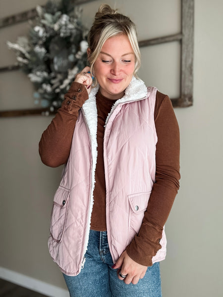 PREORDER Ansley Reversible Sherpa Vest