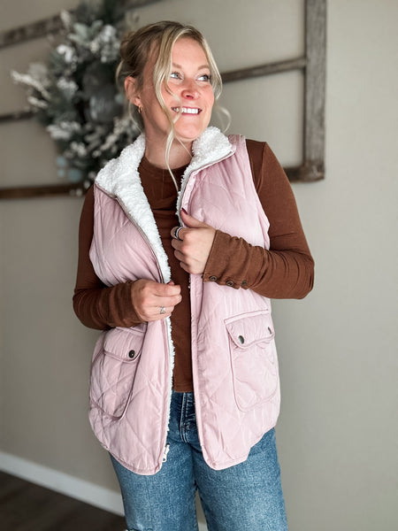 PREORDER Ansley Reversible Sherpa Vest