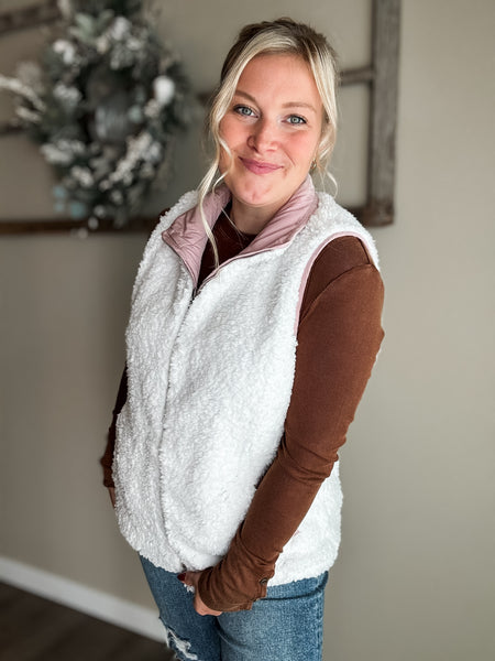 PREORDER Ansley Reversible Sherpa Vest