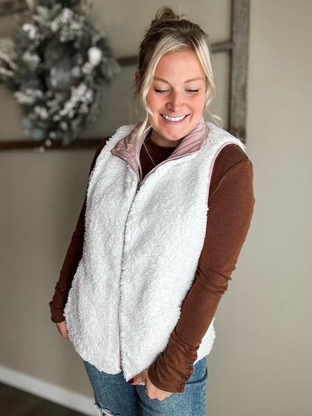PREORDER Ansley Reversible Sherpa Vest