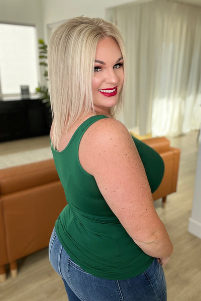Willow Reversible Seamless Tank - Dark Green