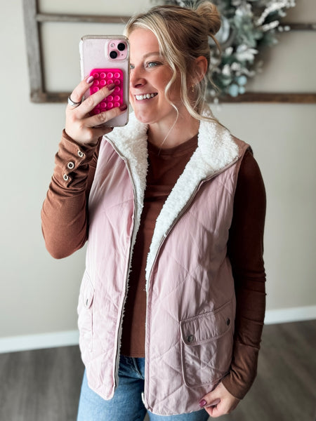 PREORDER Ansley Reversible Sherpa Vest