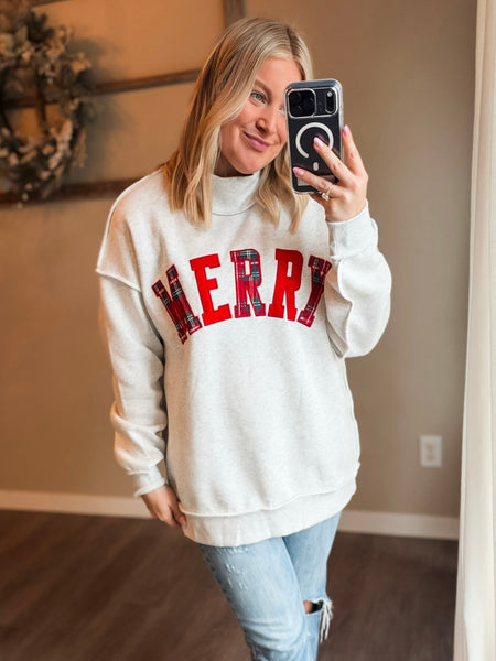 PREORDER All Things Merry Mock Neck Pullover