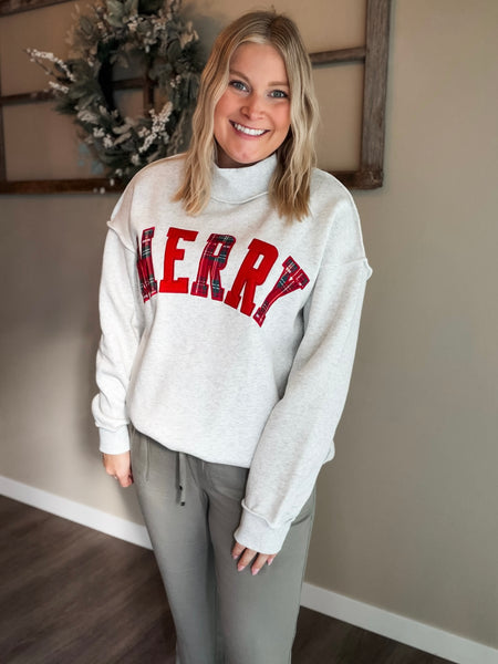 PREORDER All Things Merry Mock Neck Pullover